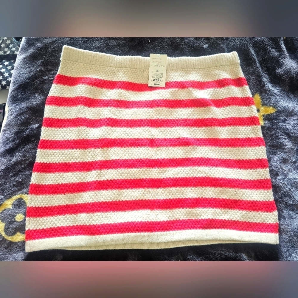 NWT A New Day Red White Striped Knit Skirt – XL